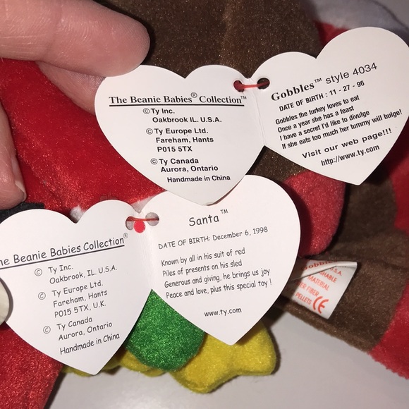 Set of 4 holiday Ty Beanie Babies - Picture 7 of 9
